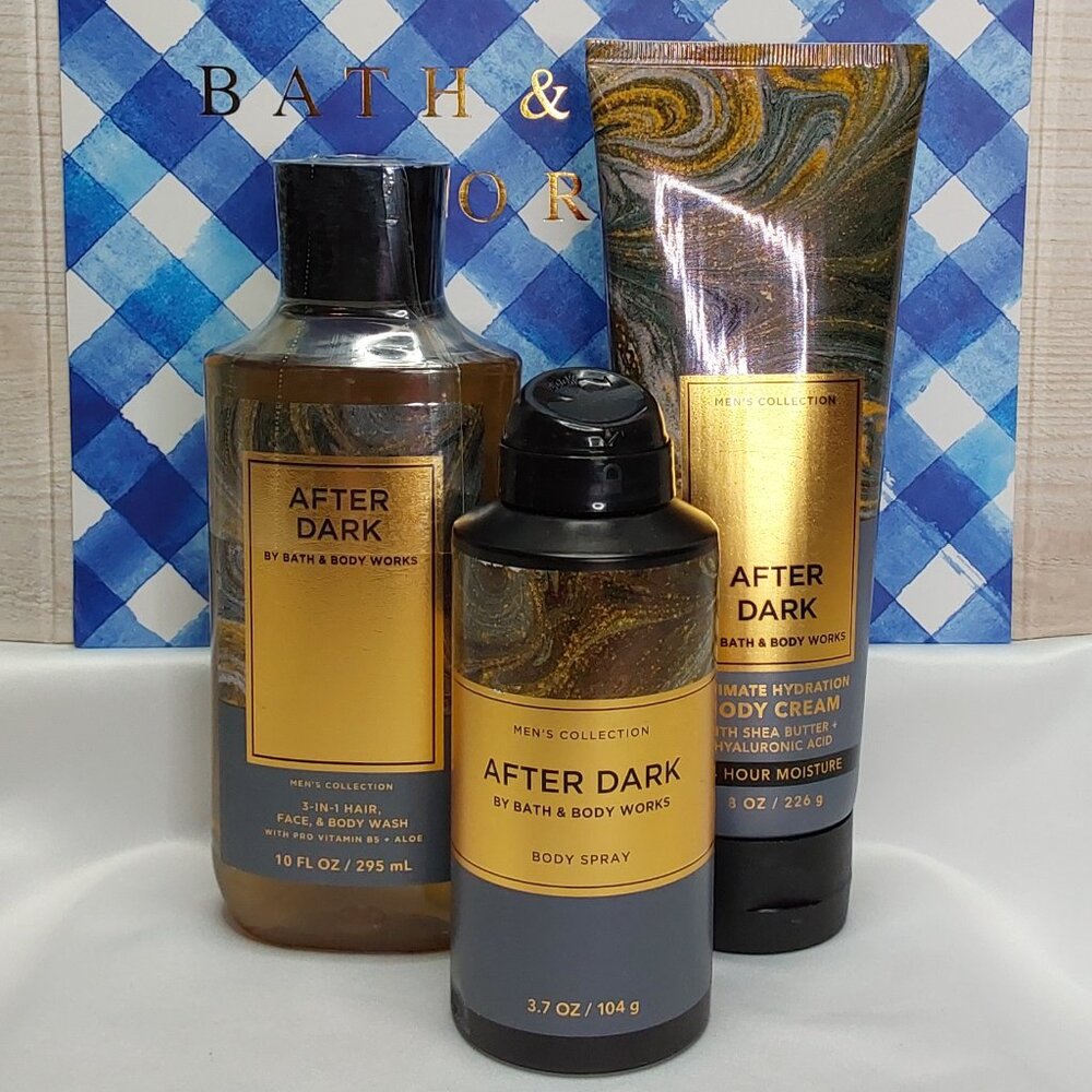 BATH & BODY WORKS 'AFTER DARK' 3-PIECE GIFT SET BODY WASH, LOTION & SPRAY MIST
